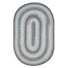 Homespice Decor Ultra Durable Braided Graphite Grey 304636 5 ft. X 8 ft. Oval Rug