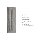 Homespice Decor Ultra Durable Braided Graphite Grey 329639 22 in. X 72 in. Rect Rug