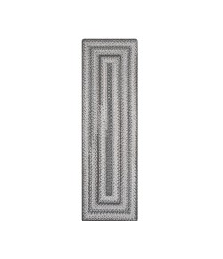 Homespice Decor Ultra Durable Braided Graphite Grey 329639 22 in. X 72 in. Rect Rug