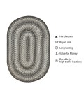 Homespice Decor Rug Sale. Graphite Ultra Durable Braided Rug