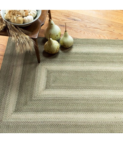 Home Spice Jute Braided Rug Green 501820 20 in. X 30 in. Oval Rug