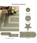 Home Spice Jute Braided Rug Green 501820 20 in. X 30 in. Oval Rug