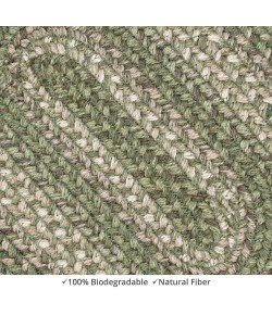 Home Spice Jute Braided Rug Green 565822 10 in. X 10 in. Swatch Rug