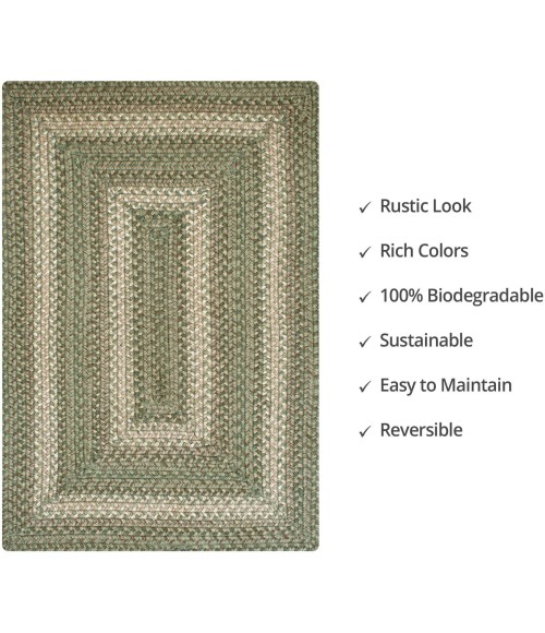 Home Spice Jute Braided Rug Green Rug 516824 8 ft. X 10 ft. Rect - Rugs Town Home Spice Jute Braided Rug Green 516824 8 ft. X 10 ft. Rect Rug