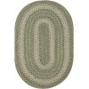 Homespice Decor Jute Braided Grassland Green 506825 8 ft. X 10 ft. Oval Rug
