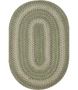 Home Spice Jute Braided Rug Green 501820 20 in. X 30 in. Oval Rug