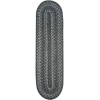 Homespice Decor Jute Braided Accessories Grey Cloud Grey 240140PS 8 in. X 28 in. Set of 13 Oval Rug
