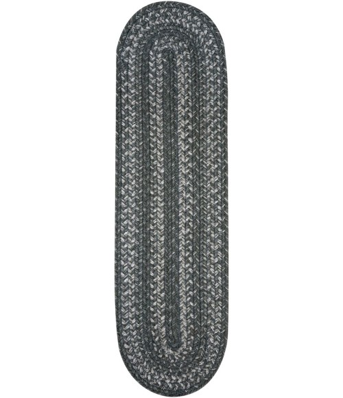 Home Spice Jute Braided Accessories Grey 240140PS 8 in. X 28 in. Set of 13 Oval Rug