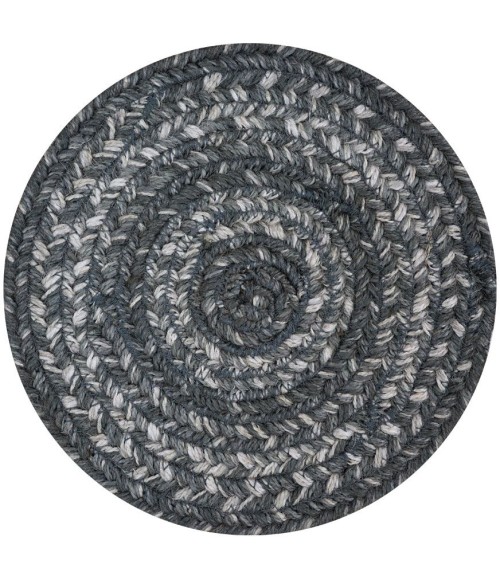 Home Spice Jute Braided Accessories Grey 240032PS 8 in. Set of 3 Round Rug