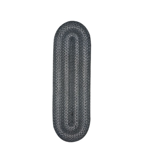 Homespice Decor - 11" x 36" Oval Table Runner Grey Cloud Jute Braided Accessories