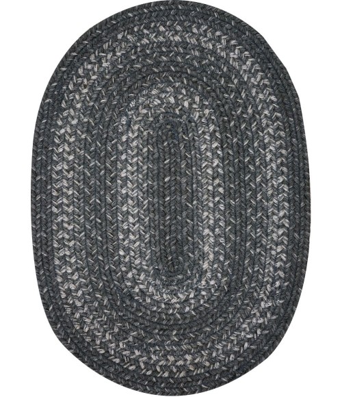 Home Spice Jute Braided Accessories Grey 240064PS 13 in. X 19 in. Set of 4 Oval Rug