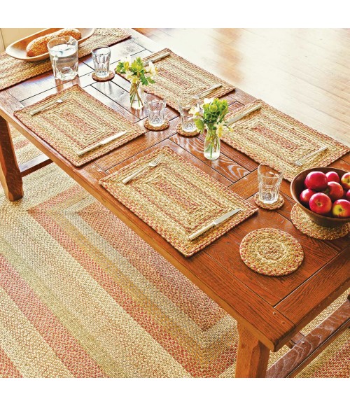 JUTE BRAIDED RUG Homespice Jute Braided Beige Rug
