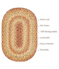 Homespice Jute Braided Beige Rug