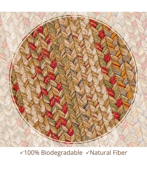 JUTE BRAIDED RUG Homespice Jute Braided Beige Rug