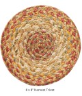 Home Spice Jute Braided Accessories Beige, Tan 240018PS 8 in. Set of 3 Round Rug