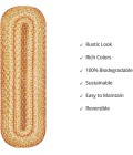 Home Spice Jute Braided Accessories Beige, Tan Rug 240094PS 8 in. X 28 in. Set of 2 Oval - Rugs Town Home Spice Jute Braided Accessories Beige, Tan 240094PS 8 in. X 28 in. Set of 2 Oval Rug