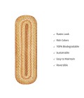 Homespice Decor Jute Braided Accessories Harvest Beige, Tan 571076 11 in. X 36 in. Oval Rug