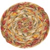 Homespice Decor Jute Braided Accessories Harvest Beige, Tan 240002PS 4 in. Set of 6 Round Rug