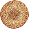 Homespice Decor Jute Braided Accessories Harvest Beige, Tan 240018PS 8 in. Set of 3 Round Rug
