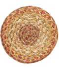 Home Spice Jute Braided Accessories Beige, Tan 240018PS 8 in. Set of 3 Round Rug