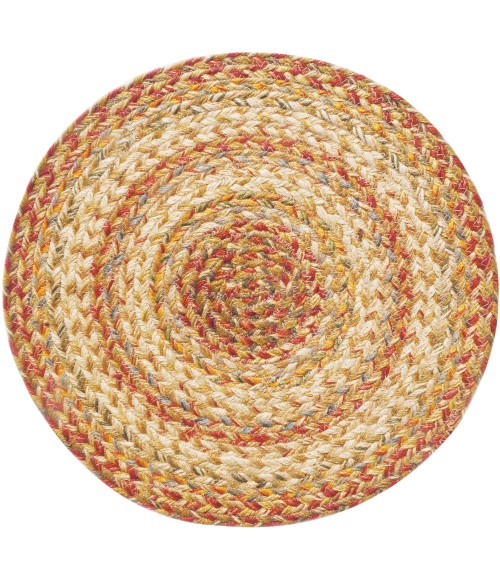 Home Spice Jute Braided Accessories Beige, Tan Rug 240166PS 15 in. Set of 6 Round - Rugs Town Home Spice Jute Braided Accessories Beige, Tan 240166PS 15 in. Set of 6 Round Rug