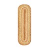 Homespice Decor Jute Braided Accessories Harvest Beige, Tan 571076 11 in. X 36 in. Oval Rug