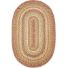 Homespice Decor Jute Braided Harvest Beige, Tan 501073 20 in. X 30 in. Oval Rug