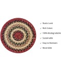 Home Spice Jute Braided Accessories Multi Rug 240029PS 8 in. Set of 3 Round - Rugs Town Home Spice Jute Braided Accessories Multi 240029PS 8 in. Set of 3 Round Rug