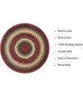 Home Spice Jute Braided Accessories Multi Rug 240175PS 15 in. Set of 6 Round - Rugs Town Home Spice Jute Braided Accessories Multi 240175PS 15 in. Set of 6 Round Rug