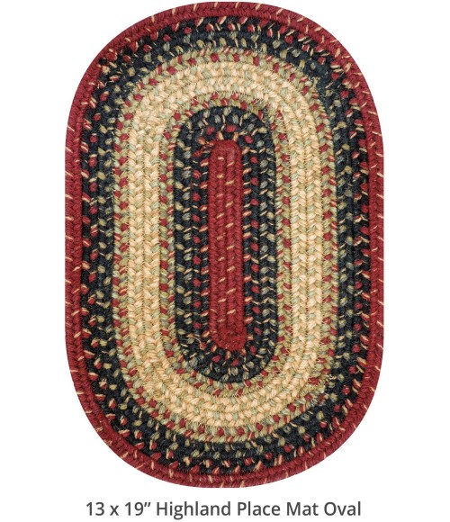 Home Spice Jute Braided Accessories Multi Rug 240061PS 13 in. X 19 in. Set of 4 Oval - Rugs Town Home Spice Jute Braided Accessories Multi 240061PS 13 in. X 19 in. Set of 4 Oval Rug