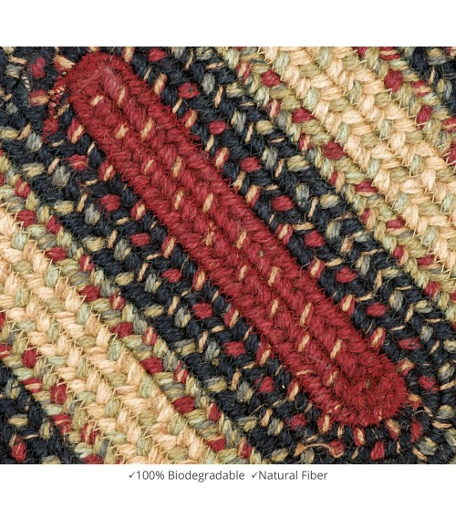 Home Spice Jute Braided Accessories Multi Rug 240061PS 13 in. X 19 in. Set of 4 Oval - Rugs Town Home Spice Jute Braided Accessories Multi 240061PS 13 in. X 19 in. Set of 4 Oval Rug