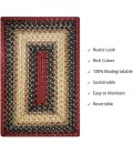 Homespice Decor Jute Braided Accessories Highland Multi 240077PS 13 in. X 19 in. Set of 4 Rect Rug