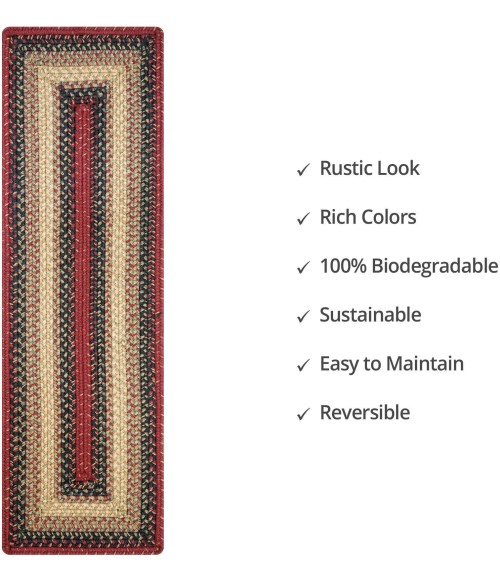 Home Spice Jute Braided Accessories Multi Rug 240121PS 8 in. X 28 in. Set of 2 Rect - Rugs Town Home Spice Jute Braided Accessories Multi 240121PS 8 in. X 28 in. Set of 2 Rect Rug