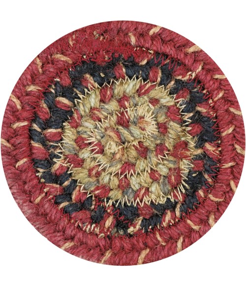 Home Spice Jute Braided Accessories Multi Rug 240013PS 4 in. Set of 6 Round - Rugs Town Home Spice Jute Braided Accessories Multi 240013PS 4 in. Set of 6 Round Rug