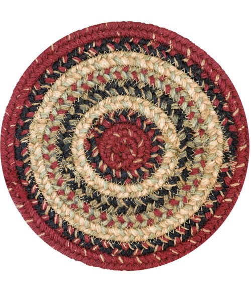 Home Spice Jute Braided Accessories Multi Rug 240029PS 8 in. Set of 3 Round - Rugs Town Home Spice Jute Braided Accessories Multi 240029PS 8 in. Set of 3 Round Rug