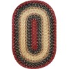Homespice Decor Jute Braided Accessories Highland Multi 240061PS 13 in. X 19 in. Set of 4 Oval Rug
