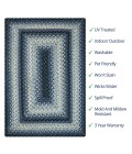 ULTRA DURABLE BRAIDED RUG Homespice Ultra Durable Braided Blue Rug
