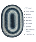 ULTRA DURABLE BRAIDED RUG Homespice Ultra Durable Braided Blue Rug