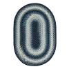 Homespice Decor Ultra Durable Braided Juniper Blue 300225 27 in. X 45 in. Oval Rug