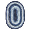 Homespice Decor Ultra Durable Braided Juniper Blue 304223 5 ft. X 8 ft. Oval Rug