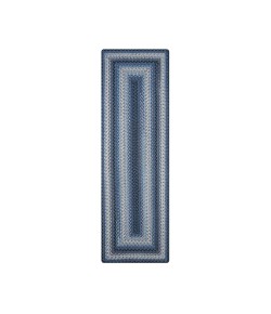 Homespice Decor Ultra Durable Braided Juniper Blue 329226 22 in. X 72 in. Rect Rug