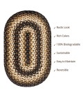 JUTE BRAIDED RUG Homespice Jute Braided Brown Rug