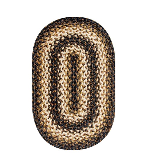 JUTE BRAIDED RUG Homespice Jute Braided Brown Rug