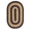 Homespice Decor Jute Braided Kilimanjaro Black 506214 8 ft. X 10 ft. Oval Rug