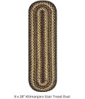 Home Spice Jute Braided Accessories Black Rug 240098PS 8 in. X 28 in. Set of 2 Oval - Rugs Town Home Spice Jute Braided Accessories Black 240098PS 8 in. X 28 in. Set of 2 Oval Rug