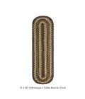 Homespice Decor Jute Braided Accessories Kilimanjaro Black 571212 11 in. X 36 in. Oval Rug