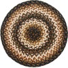 Homespice Decor Jute Braided Accessories Kilimanjaro Black 240170PS 15 in. Set of 6 Round Rug