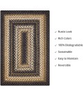 Home Spice Jute Braided Rug Black Rug 510211 2 ft. X 3 ft. Rect - Rugs Town Home Spice Jute Braided Rug Black 510211 2 ft. X 3 ft. Rect Rug