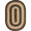 Homespice Decor Jute Braided Accessories Kilimanjaro Black 240054PS 13 in. X 19 in. Set of 4 Oval Rug