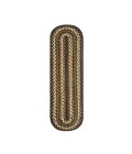 Homespice Decor Jute Braided Accessories Kilimanjaro Black 571212 11 in. X 36 in. Oval Rug